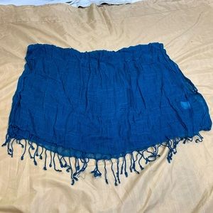 Beautiful blue scarf.